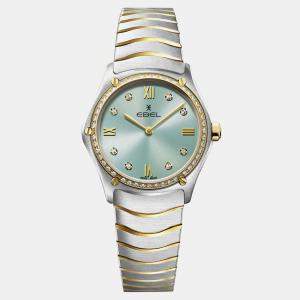 Ebel Green Stainless Steel Sport Classic 1216559 Quartz Women's Wristwatch 29 mm