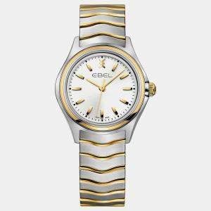 Ebel White Stainless Steel Wave 1216195 Quartz Women's Wristwatch 30 mm