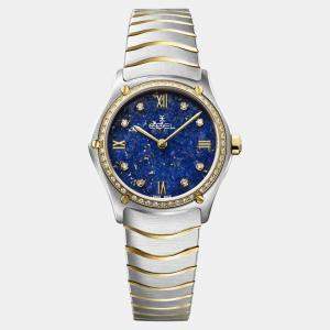 Ebel Blue Stainless Steel Sport Classic Limited Edition Quartz 1216562 Women's Wristwatch 29 mm