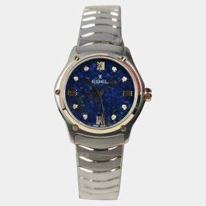 Ebel Blue Stainless Steel Sport Classic Limited Edition 1216610 Quartz Women's Wristwatch 29 mm