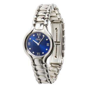 Ebel Blue Stainless Steel Beluga 9976411/4850 Women's Wristwatch 24.5 MM