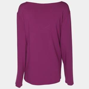 Pre Owned Eileen Fisher Pink Jersey Full Sleeve Top XXL