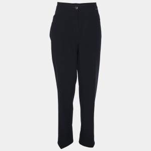 Elena Miro Navy Blue Jersey Crystal Embellished Pants XXL