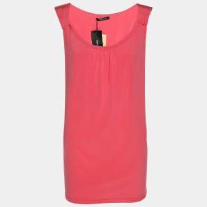 Elena Miro Pink Jersey Sleeveless Top XL