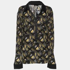 Pre Owned Elena Miro Multicolor Printed Jersey Full Sleeve T-Shirt XXL
