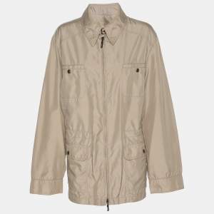 Pre Owned Elena Miro Sport by Elena Miro Beige Nylon Jacket XL