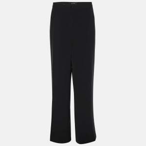 Pre Owned Elena Miro Black Crepe Straight Pants XXL