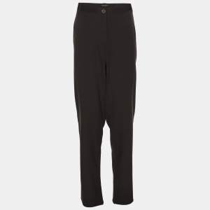 Pre Owned Elena Miro Brown Jersey Straight Pants XXL