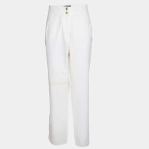 Pre Owned Elena Miro White Jersey Pants XXL