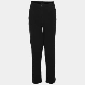 Pre Owned Elena Miro Black Denim Embellished Jeans XXL