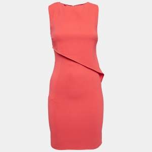 Elisabetta Franchi Red Crepe Sleeveless Mini Dress S