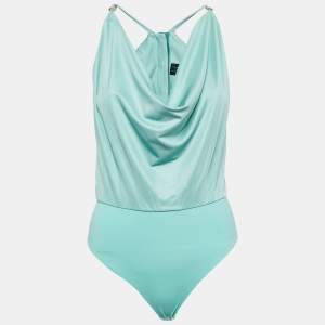 Elisabetta Franchi Green Jersey Bodysuit S