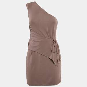 Elisabetta Franchi Mauve Jersey One Shoulder Mini Dress S