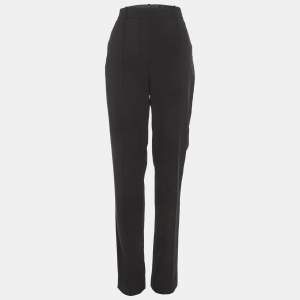مملوكة مسبقًا Elisabetta Franchi Black Crepe Trousers L