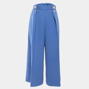 Elisabetta Franchi Blue Crepe Culottes M