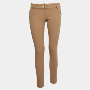 Elisabetta Franchi Beige Synthetic Trousers M