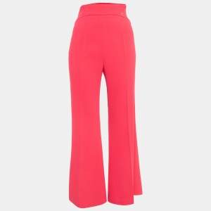 Elisabetta Franchi Fuchsia  Pink Crepe Trousers S