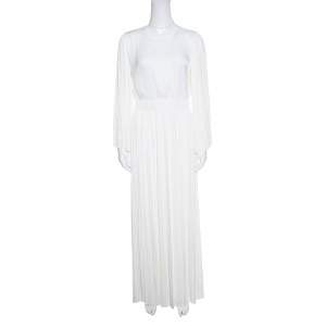 Elizabeth & James Ivory Cutout Back Josephine Pleated Dress S
