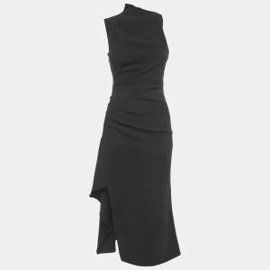 Pre Owned Elliatt Black Crepe High Neck Giovanna Dress XS