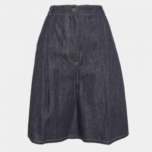 Emilia Wickstead Navy Denim Flared Shorts M