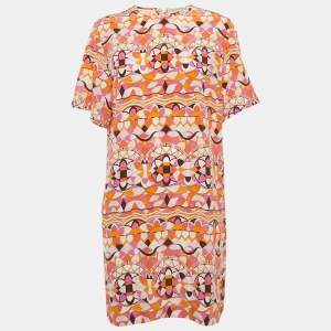 Emilio Pucci Multicolor Printed Silk Shift Dress M