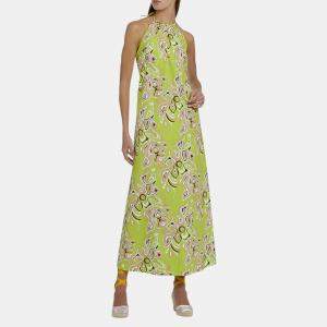 Emilio Pucci Green Africana Print Dress L