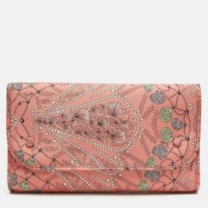 Pre Owned Emilio Pucci Multicolor Printed Fabric Flap Pouch 