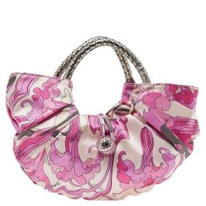 Emilio Pucci Pink Fabric Hobo