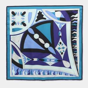 Emilio Pucci Multicolor Printed Silk Square Scarf