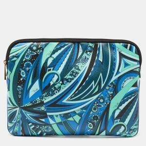  Emilio Pucci Multicolor Printed Leather Laptop Case
