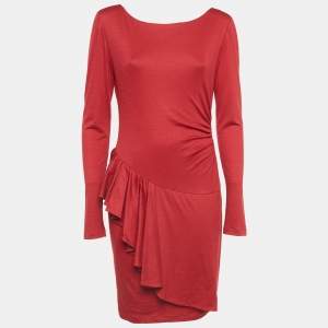 Emilio Pucci Red Jersey Drape Style Short Dress M