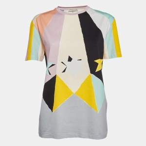 Emilio Pucci Multicolor Star & Stripe Print Cotton Knit T-Shirt S