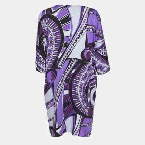 Emilio Pucci Purple Printed Silk Mini Dress M