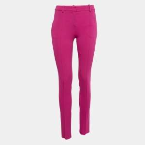 Emilio Pucci Pink Jersey Pintuck Detail Trousers S