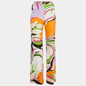 Emilio Pucci Multicolor Printed Jersey Trousers M