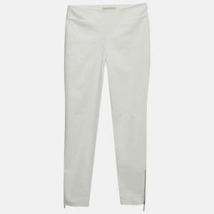 Emilio Pucci White Cotton Gabardine Trousers S