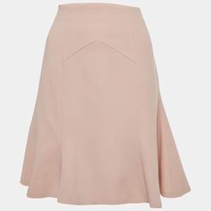 Pre Owned Emilio Pucci Pink Wool Fit & Flare Skirt M