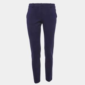 مملوكة مسبقًا بنطلون إيميليو بوتشي كريب أزرق مطاطي مستقيم المقاس متوسط/28 بوصة خصر