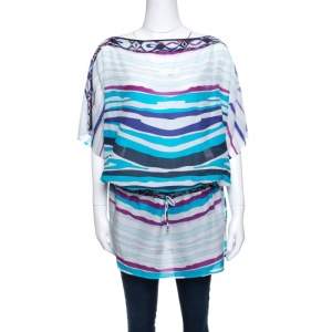 Emilio Pucci Multicolor Printed Cotton Voile Tunic M
