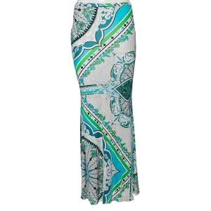 Emilio Pucci Multicolor Printed Silk Maxi Skirt S