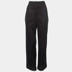 Emilio Pucci Black Jersey Straight Trouser L