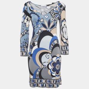 Emilio Pucci Multicolor Print Jersey Dress S