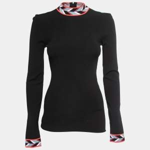 Emilio Pucci Black Knit High Neck Pullover M