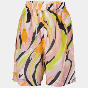 Emilio Pucci Multicolor Printed Cotton & Silk Shorts M