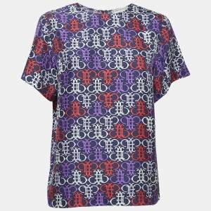 Emilio Pucci  Multicolor All-Over Print Cotton Round Neck Blouse S