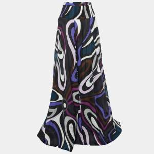 Emilio Pucci Multicolor Printed Cotton Maxi Skirt S
