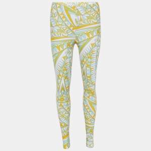Emilio Pucci Multicolor Printed Jersey Leggings S