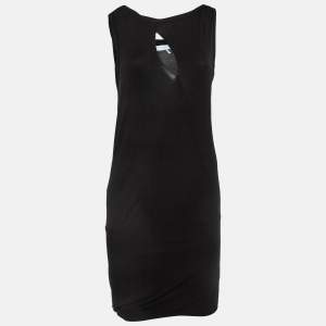 Emilio Pucci Firenze Black Silk Jersey Mini Dress M