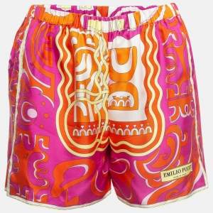 Emilio Pucci Multicolor Printed Silk Shorts S
