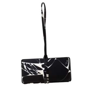 Emilio Pucci Black/White Satin Clutch